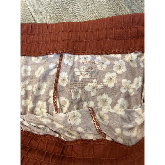 Little Sleepies Mocha Blossom Bamboo Pajama Set Women's Size Medium - Picture 3 of 9